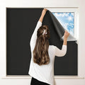 100% Blackout Curtains for Bedroom, Portable DIY Window Blinds, No Drill Window Shades & Blackout Blinds with Stickers & Tabs for Travel, Dorm Room, Media Room (157" x 57")