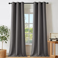 NICETOWN Blackout Grey Doorway 80 inch Curtains, Grommet Room Darkening Thermal Insulated Soundproof Window Treatments for Bedroom/Closet, 2 Panels, W40 x L80