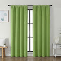 Simplebrand Ava Lime Blackout Curtains for Bedroom 72 Inch Length 2 Panels Set, Privacy Thermal Insulated Rod Pocket Door Window Curtains for Patio French Door Front Door, W40 x L72 Inch