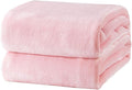 Bedsure GentleSoft Fleece Blankets Queen Size Pink - Valentines Blanket Soft Lightweight Plush Fuzzy Cozy Luxury Throw Microfiber 90x90 inches