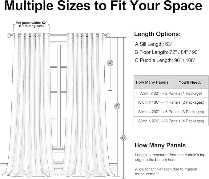 Topfinel Linen Blackout Curtains 96 Inch Long, Boho Farmhouse Ivory Birch Viral Drapes Pinch Pleated Curtains with Hooks for Living Room, Neutral 8 FT Back Tab Bedroom Curtains 52" X 96" 2 Panels