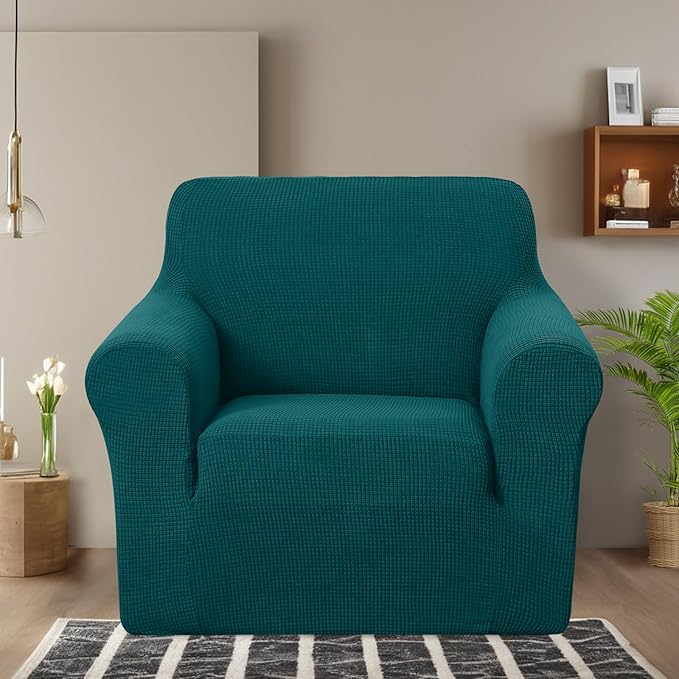 U-NICE HOME Recliner Chair Covers Stretch Couch Cover Sofa Cover Sofa Slipcover Furniture Protector for Chair Cover Pet Friendly(Armchair, Blue)