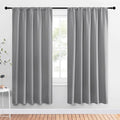 NICETOWN Blackout Curtain Panels for Bedroom - Thermal Insulated Rod Pocket Blackout Drapes/Draperies for Play Kids Room (2 Panels, W52 x L72 inches, Silver Grey)