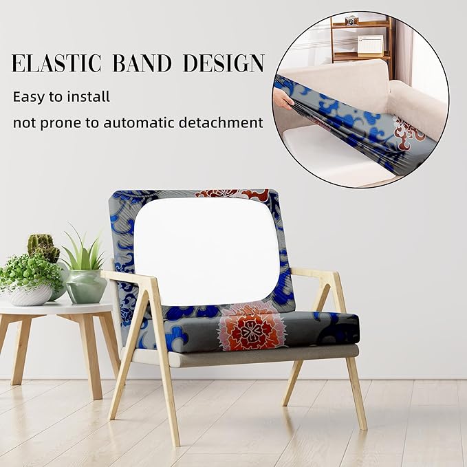 Outdoor Cushion Covers Set,8PCS Patio Furniture Couch Seat Slipcovers, Replacement for Sofa Sectional Chair(Cover，Only)
