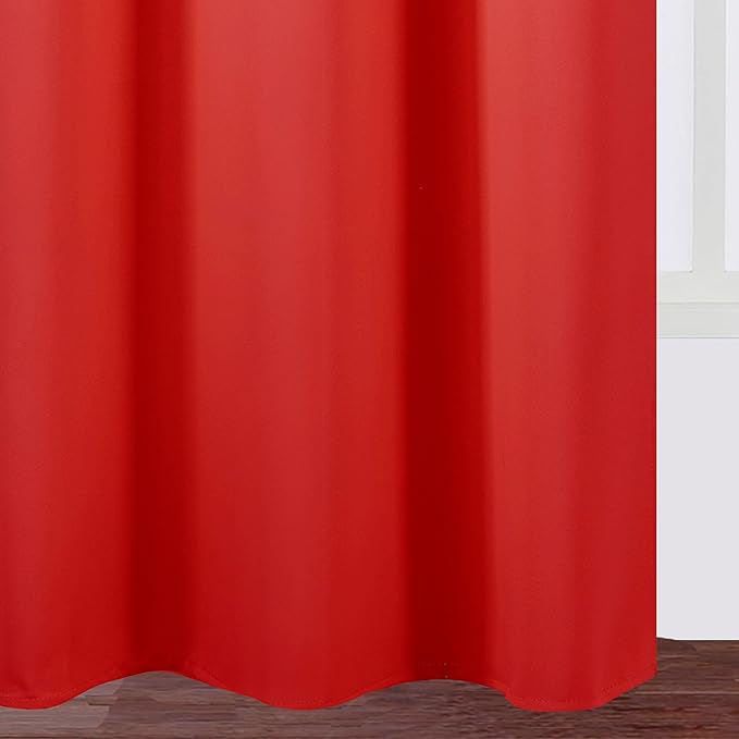 LEMOMO Blackout Curtains 38 x 84 inch/Bright Red Curtains Set of 2 Panels/Thermal Insulated Room Darkening Bedroom Curtains