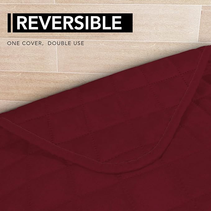 Easy-Going Sectional Couch Covers for Dogs L Shape Sofa Cover Reversible Sofa Slipcover Chaise Lounge Cover Furniture Protector Cover for Pets Dog Cat (42 x 52 inches, Christmas Red/Christmas Red)