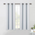 NICETOWN Room Darkening Curtain Panels for Bedroom -Easy-Care Solid Thermal Insulated Grommet Room Darkening Draperies/Drapes (2 Panels, 42 by 54, Platinum-Greyish White)