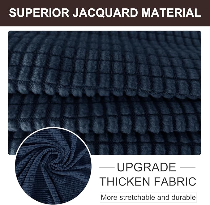 U-NICE HOME Stretch Couch Cover Sofa Cover Washable Sofa Slipcover Furniture Protector for 3 Cushion Couch Sofa Pet Friendly(Sofa, Navy)