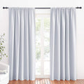 RYB HOME Large Curtains for Bedroom 84 inches Long 2 Panels Set, Privacy Thermal Insultaed Sunlignt Heat Blocking Drapes for Sliding Patio Door, Width 70 by Length 84, Greyish White