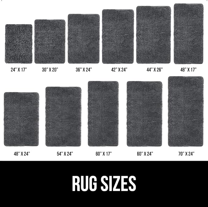GORILLA GRIP Bath Rug Mat 36x24, Soft Absorbent Chenille, Quick Dry Microfiber - Image 6