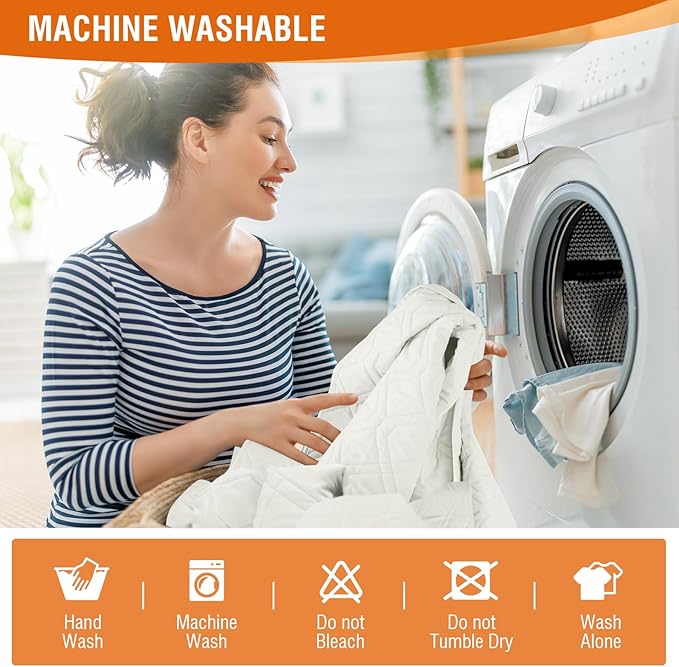 VANSOFY Waterproof Recliner Couch Covers, Sofa Covers 1-Piece Washable Reclining Sofa Cover Non-Slip Furniture Protector with Elastic Straps Pocket for Dogs, Pets(Off White,3 Seater)
