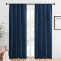 NICETOWN Blackout Curtains for Living Curtains, Moroccan Blue, 2 Panels, 42 by 84, Room Darkening Window Curtain Panels, Easy-Care Solid Thermal Insulated Draperies/Drapes for Daughter Room