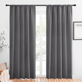 NICETOWN Blackout Curtain Panels for Window - Energy Efficient & Noise Reducing Thermal Insulated Rod Pocket Blackout Drapes/Draperies for Living Room (Grey, 2 Panels, W52 inches x L84 inches)