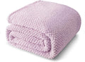 Whale Flotilla Queen Size Fuzzy Fleece Blanket for Bed, 90x90 Inch Fluffy Warm Soft Jacquard Blankets for All Season, Lightweight and Cozy, Lilac