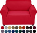 Joccun Stretch Chair Couch Cover,1-Piece Sofa Slipcover Spandex Jacquard Fabric Sofa Covers with Elastic Bottom,Washable Furniture Protector for Dogs,Cats,Kids(Armchair,Ruby)