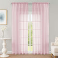 OWENIE Blush Sheer Curtain 90 Inches Long 2 Panels Set, Solid Filmy Drapes for Living Room Bedroom, Elegant Window Voile Sheer Curtain Panels Drapes, 2 Pcs, Each 59" Wx90 L Inch
