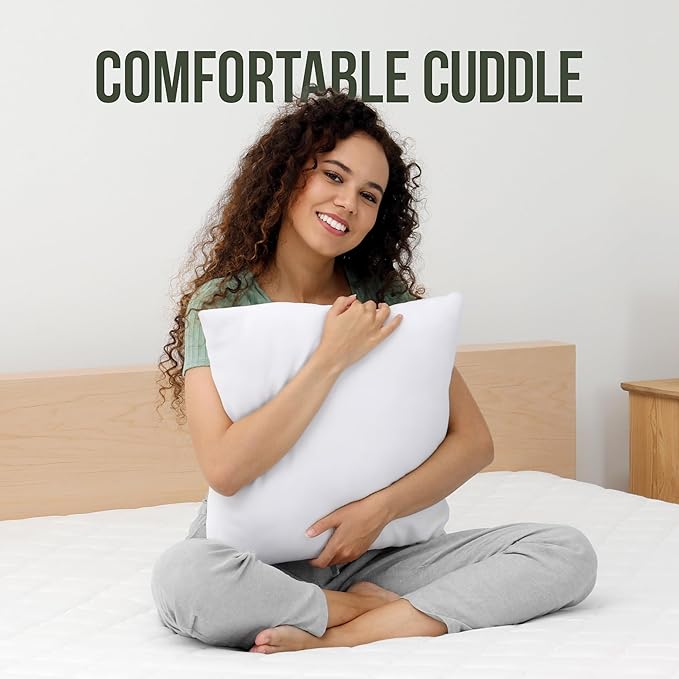 Utopia Bedding Throw Pillows (Set of 1, White) – 17 x 17 Inches Down Alternative Pillows for Bed, Sofa, and Couch - Fluffy Decorative Stuffer Pillow for Indoors & Outdoors