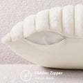 20x20 Summer Cozy Faux Fur Throw Pillow Covers Set of 2 – Cream White
