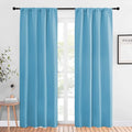 NICETOWN Blackout Curtains Window Draperies - Window Treatment Thermal Insulated Solid Room Darkening Drapes for Bedroom (Teal Blue, Set of 2, 42 by 84 inches Long)