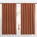 NICETOWN Blackout Curtains for Bedroom, Blackout Curtain Panels, Burnt Orange, 1 Pair, 70 by 63-inch, Window Treatment Energy Saving Thermal Insulated Solid Rod Pocket Blackout Drapes/Draperies