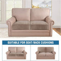 Velvet Stretch Couch Cushion Cover Plush – 2 Piece Medium Sofa Cushion