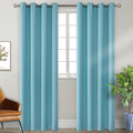 BGment Blackout Curtains - Grommet Thermal Insulated Room Darkening Bedroom and Living Room Curtains, Set of 2 Panels (52 x 120 Inch, Aqua)