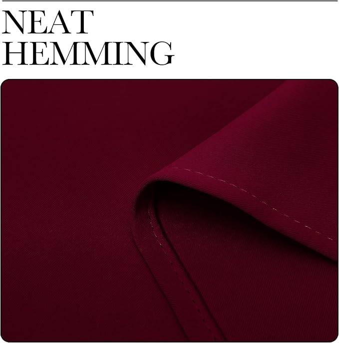 NICETOWN Blackout Curtains for Bedroom, Window Room Darkning Curtains/Drapes, Cold and Heat Reduction Curtains for Kitchen Living Room (Wine Red, 2 Panels, W42 x L63 inches)