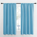 NICETOWN Kitchen Blackout Curtains Panels - Window Treatment Thermal Insulated Room Darkening Rod Pocket Drapes for Bedroom (Teal Blue, Set of 2, 42 by 63 inches Long)