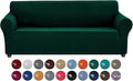 Joccun Christmas Stretch Couch Cover Slipcovers, 1-Piece Sofa Covers for 3 Cushion Couch Spandex Jacquard Washable Furniture Protector Cover for Living Room,Kids,Pets(Sofa,Hunter)