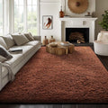 Ophanie 8x10 Brown Area Rugs for Living Room, Large Shag Bedroom Carpet, Big Indoor Thick Soft Shaggy Nursery Rug, Fluffy Carpets for Boy and Girls Room Dorm Home Decor Aesthetic