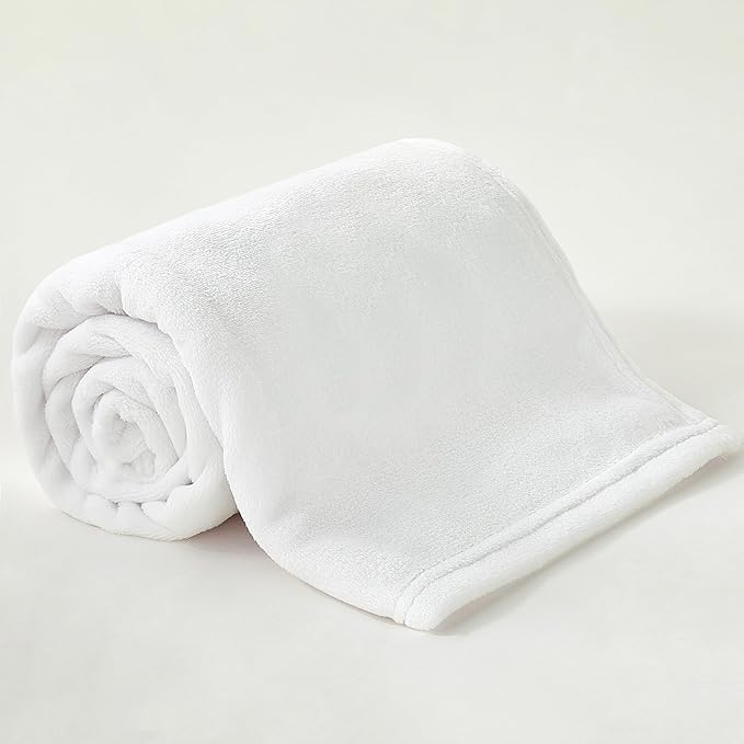 BEDELITE Baby Blankets for Boys and Girls 30" x 40", Soft Cozy Fuzzy Fleece Blanket for Kids Infant Newborn, Warm and Breathable Toddler Blanket for Crib Stroller Bed Travel, White