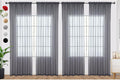 SpaceDresser Grey Sheer Curtains 4 Panels Rod Pocket Semi-Sheer Curtain 84 Inches Long Light Filtering Voile Window Drapes for Bedroom Living Room Kitchen, Each 52W x 84L