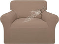 Easy-Going 100% Waterproof Oversized Chair Couch Cover, Dual Waterproof Sofa Cover, Stretch Jacquard Sofa Slipcover, Leakproof Furniture Protector for Kids, Pets, Dog and Cat, Camel