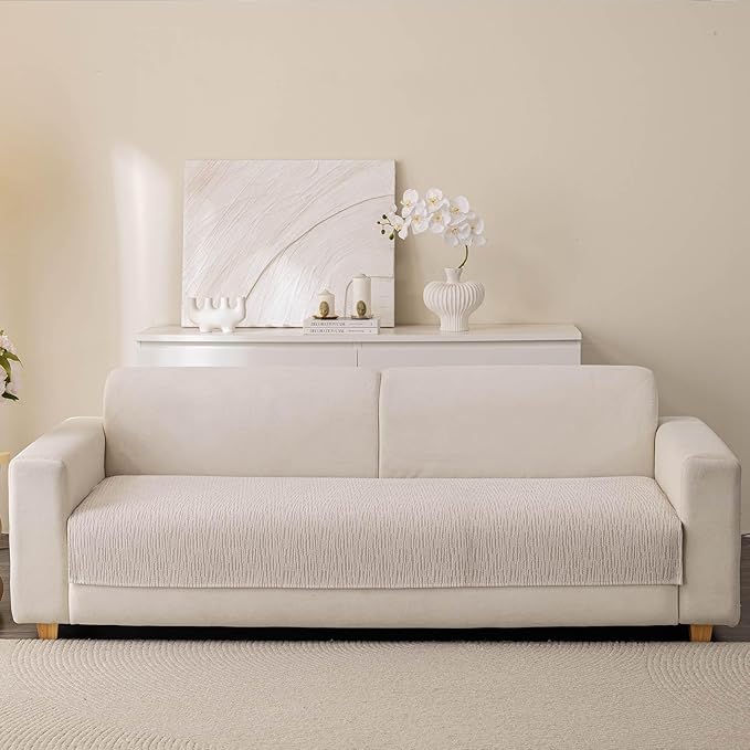 Soft Waterproof Chenille Cover Washable, Non Slip Sectional Sofa Covers for 3 Cushion Couch Sofa L Sharped Sofa Slipcover for Pets, Furniture Protector (1 PCS 27"x27" Coffee)