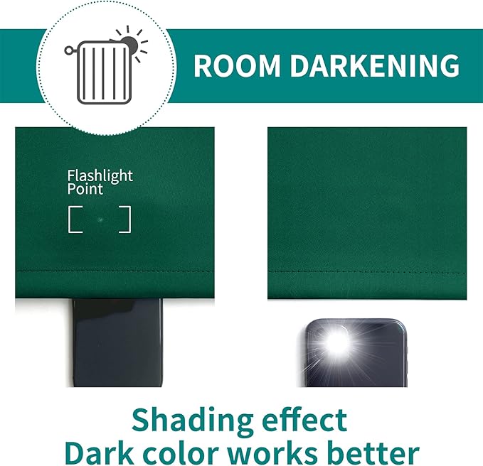 BGment Green Blackout Curtains for Bedroom - Grommet Thermal Insulated Room Darkening Window Curtains, Set of 2 Panels, Each 55 x 69 Inch