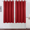 LEMOMO Bright Red Blackout Curtains 66 x 63 Inch Length/Set of 2 Curtain Panels/Thermal Insulated Room Darkening Blackout Curtains for Bedroom