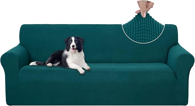 U-NICE HOME Stretch Couch Cover Sofa Cover Sofa Slipcover Furniture Protector for 3 Cushion Couch Sofa Pet Friendly(Sofa, Blue)