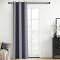 Yakamok Blackout Curtains for Bedroom - Grommet Thermal Insulated Room Darkening Curtains for Living Room,1 Panel (38 x 84Inch, Grey)