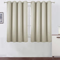 LEMOMO Light Beige Blackout Curtains/52 x 45 Inch Length Kids Curtains/Set of 2 Panels Grommet Bedroom Curtains for Living Room