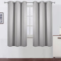 LEMOMO Light Grey Blackout Curtains 34 x 63 Inch Length/Set of 2 Curtain Panels/Thermal Insulated Room Darkening Blackout Curtains for Bedroom
