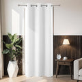 Joydeco Blackout Door Curtain for Doorway Privacy 72 Inches Long, Grommet Closet Curtain for Open Closet, Room Divider for Bedroom Living Room (Pure White 52Wx72L, 1 Panel)