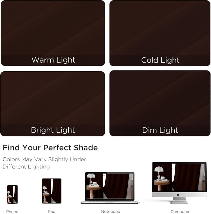CUCRAF Chocolate Blackout Curtains Customize, Rod Pocket Room Darkening Curtain for Bedroom Living Room, Thermal Insulated Window Drapes 1 Panel (Custom Size, Color)