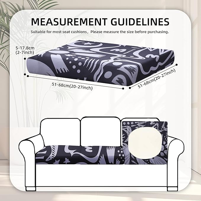 8Pcs Stretch Patio Cushion Covers,Outdoor Couch Covers Replacement,Outdoor Couch & Sofa Slipcovers,for Patio Furniture Cushion Covers,Washable Reusable urniture Protector(Grey Pigeon,8PCS)