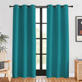 NICETOWN Room Darkening Curtains 80 inch Length 2 Panels, Peacock Teal, 2 Pieces, W42, Thermal Insulated Grommet Blackout Curtains for Modern Casual Elegant Bedroom Kids Room Theme Decoration
