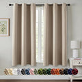 MIULEE Taupe Blackout Curtains - Bedroom Window Treatment Curtains Thermal Insulated Room Darkening Drapes for Living Room Kitchen Grommet Light Blocking Drapery, 40 x 54 Inches Long, 2 Panels