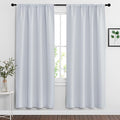 RYB HOME Curtains for Bedroom Living Room 72 inches Long, Thermal Insulated Privacy Rod Pocket Drapes for Nursery Office Home Theater, Width 42 by Length 72, Greyish White, 2 Panels