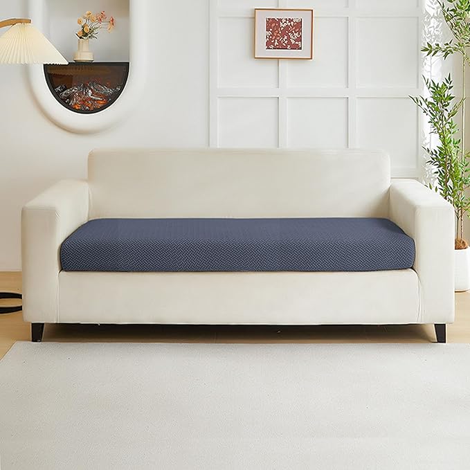 Couch Covers for 2 Cushion Sofa Pet Friendly Couch Cushion Covers Universal Sofa Covers Washable Stretch Slipcovers for Sectional Sofa (Texture Metal Gray,Large Double Seat Cover)