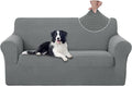 U-NICE HOME Oversized Stretch Loveseat Couch Cover Sofa Covers Washable Sofa Slipcover Furniture Protector for 2 Cushion Couch Sofa Pet Friendly, Grey