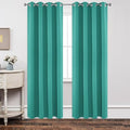 Joydeco Blackout Curtains 72 inches Long 2 Panels Set, Thermal Insulated Long Curtains & Drapes 2 Burg, Room Darkening Grommet Drapes for Bedroom Living Room Windows (W42 x L72 Inch, Peacock Blue)