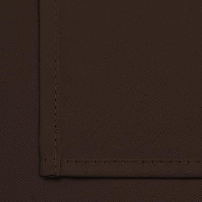Yakamok Blackout Curtains for Bedroom 2 Panels Set 108 Inch Length Thermal Insulated Room Darkening Dark Black Out Drapery Grommet Window Treatments Drapes for Living Room, 52x108, Chocolate Brown